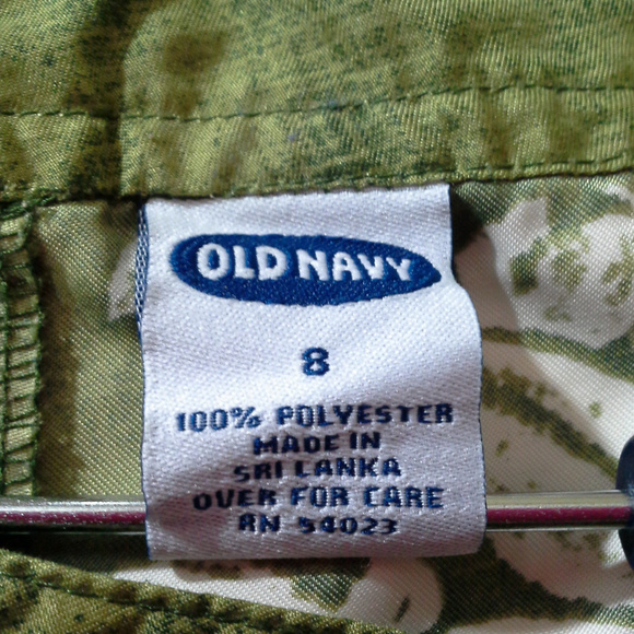 Old Navy boys board shorts 8 Green white Aloha - Picture 6 of 6